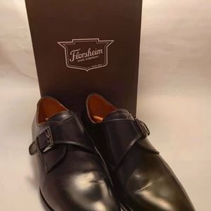 Florsheim men's black leather dress shoes size 8